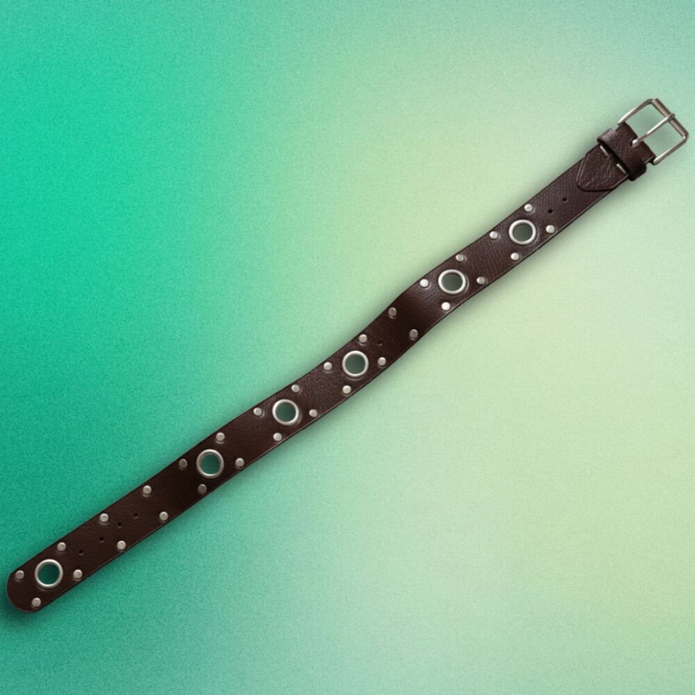 One Size Dark Brown Faux Leather Belt